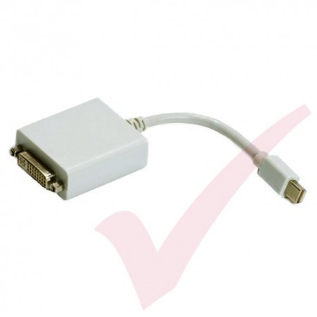 Mini Display Port Male to DVI Adapter 15cm White
