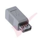 Grey - USB 2.0 A Female to B Female Gender Changer Coupler