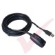 5.0 Metre Black - USB 3.0 Active Extension Cable - A Male - A Female