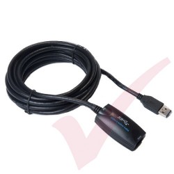 5 Metre Black - USB 3.0 Active Extension Cable - A Male - A Female