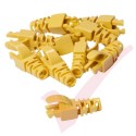 Snagless Slimline Crimp High Density 6MM Boot, 10 Pack Yellow