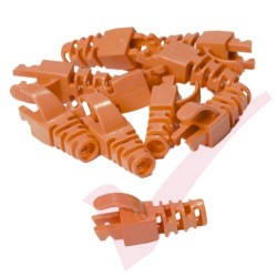 Snagless Slimline Crimp High Density 6MM Boot, 10 Pack Orange