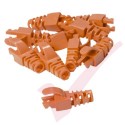 Snagless Slimline Crimp High Density 6MM Boot, 10 Pack Orange
