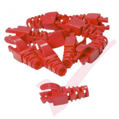 Snagless Slimline Crimp High Density 6MM Boot, 10 Pack Red