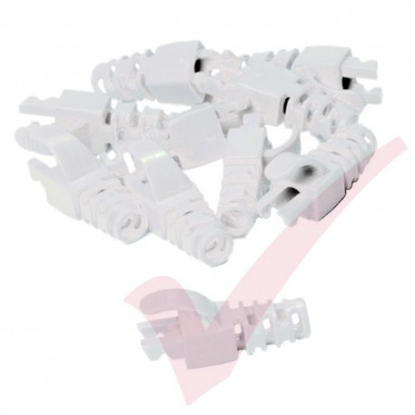 Snagless Slimline Crimp High Density 6MM Boot, 10 Pack White