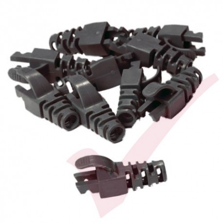 Snagless Slimline Crimp High Density 6MM Boot, 10 Pack Black