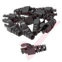 Snagless Slimline Crimp High Density 6MM Boot, 10 Pack Black