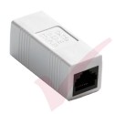 RJ45 Cat5e Straight Coupler - White
