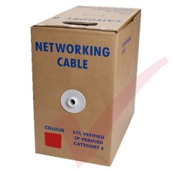Red Stranded Cat6 Premium UTP 4 Pair 24Awg 305 Metre with PVC Sheath in Pull Box