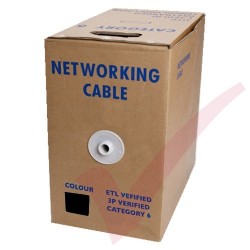 Stranded Cat6 UTP Premium PVC 305 Metre Bulk Cable Black