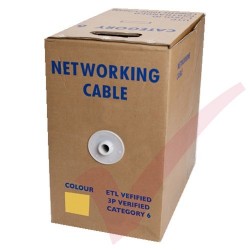 Yellow Stranded Cat6 Premium UTP 4 Pair 24Awg 305 Metre with LSZH Sheath in Pull Box