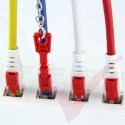 Green - Lockable Cat6 UTP 24AWG LS0H RJ45 Security Patch Cord with Key