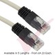 Grey - RJ45 Cat5e UTP PVC Cross Over Patch Cable with Black Boots