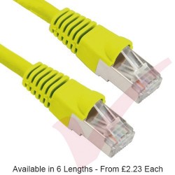 Yellow - RJ45 Cat5e FTP 26AWG PVC Enhanced Plus Bubble Boot Patch Cable