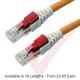 Orange - Lockable Cat6 UTP 24AWG LS0H RJ45 Security Patch Cord with Key