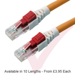 Cat6 Patch Cables RJ45 UTP Lockable LSZH Orange