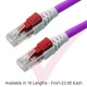 Purple - Lockable Cat6 UTP 24AWG LS0H RJ45 Security Patch Cord with Key