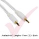 White - 3.5mm Stereo Male - Male Audio Cable