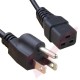 2.0 Metre Black - USA Plug 3 Pin to IEC C19 15A Connector 14AWG Power Cable