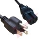 2.0 Metre Black - USA Plug 3 Pin to IEC C15 HOT Connector 18AWG Power Cable