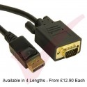 Black - Display Port Male - HD15 VGA Male 