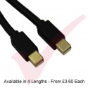 Black - Mini Display Port Male - Mini Display Port Male