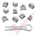 RJ45 Lockdown Jack Blockout Device 10 Pack in White with Key - RJ45JLP-10X