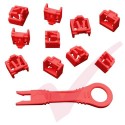 RJ45 Lockdown Jack Blockout Device 10 Pack in Red with Key - RJ45JLP-10X
