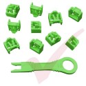 RJ45 Lockdown Jack Blockout Device 10 Pack in Green with Key - RJ45JLP-10X