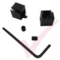 RJ12/11/9 Lockdown - Patch Cord Locks Pair (2x Locks) in Black