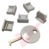 USB Lockdown - Blockout Device 5 pack (White) with Key