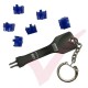 Patchsave LC Duplex Fibre Security Boot Clip (Blue) 6 Pack with Universal Removal Key