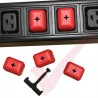 C19 Shield Outlet Cover in Red 5 Pack with Removal Tool