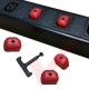 10 Pack - C13 Power PDU Shield Outlet Cover in Red with Removal Tool