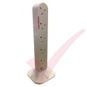 2.0 Metre White 10 Way Socket Surge & Spike Protected Vertical Power Block