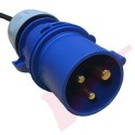 Horizontal C13 Socket to 16 Amp Plug with 3 Metre Trailing Cable 1.5U Rack PDU