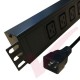 6 Way IEC (C19) Socket Horizontal PDU with IEC (C20) Plug