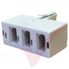 BT Triple Adaptor - BT Plug to 3x BT Sockets White