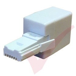 BT Male Plug - RJ11 Female 4 Wire Cross Over Socket Phone Adapter