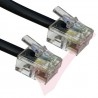 Black RJ11 to RJ11 ADSL Modem Cable 6P4C