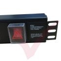 Vertical IEC (C19) Socket to UK 13A Plug with 3 Metre Trailing Cable 