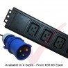 Vertical IEC (C19) Socket PDU with 16 Amp Commando Plug