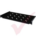 Cantilever Vented Shelf 1u 300mm Black for 450mm Wall Mount Cabinets
