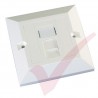 Excel Cat5e Single Faceplate with 1x RJ45 White Module 