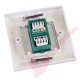 Excel Cat5e Single Faceplate with 1x RJ45 Green Module 