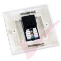 Excel Cat5e Single Faceplate with 1x RJ45 Black Module 