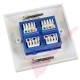 Excel Cat5e Single Faceplate with 2x RJ45 Modules Blue
