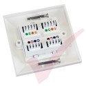 Excel Cat5e Single Faceplate with 2x RJ45 Modules White