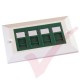 Excel Cat5e Double Faceplate with 4x RJ45 Modules Green