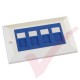 Excel Cat5e Double Faceplate with 4x RJ45 Modules Blue